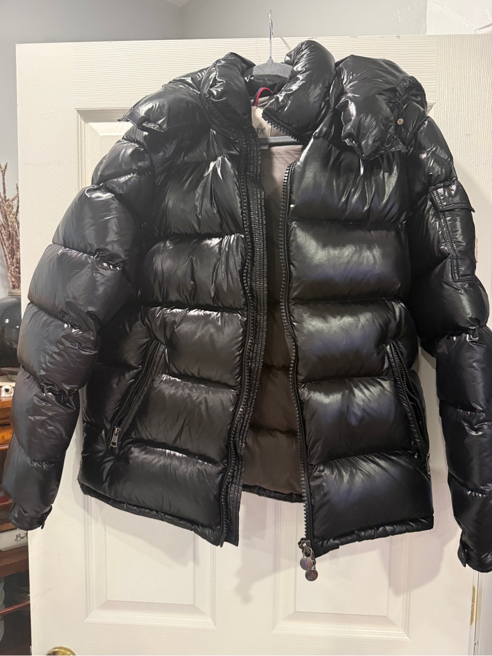 Moncler Black Shiny Puffer Jacket